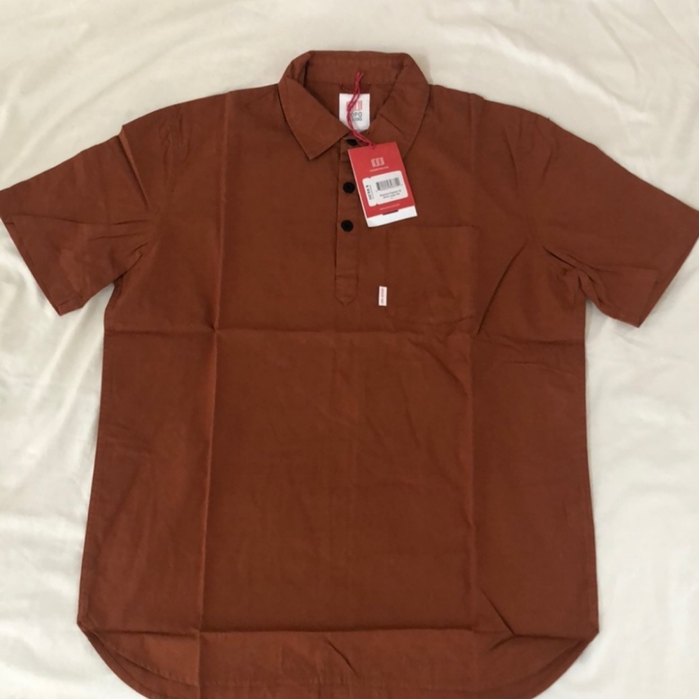 Nwt Topo Designs Mountain Popover Short Men Small Brick Brown